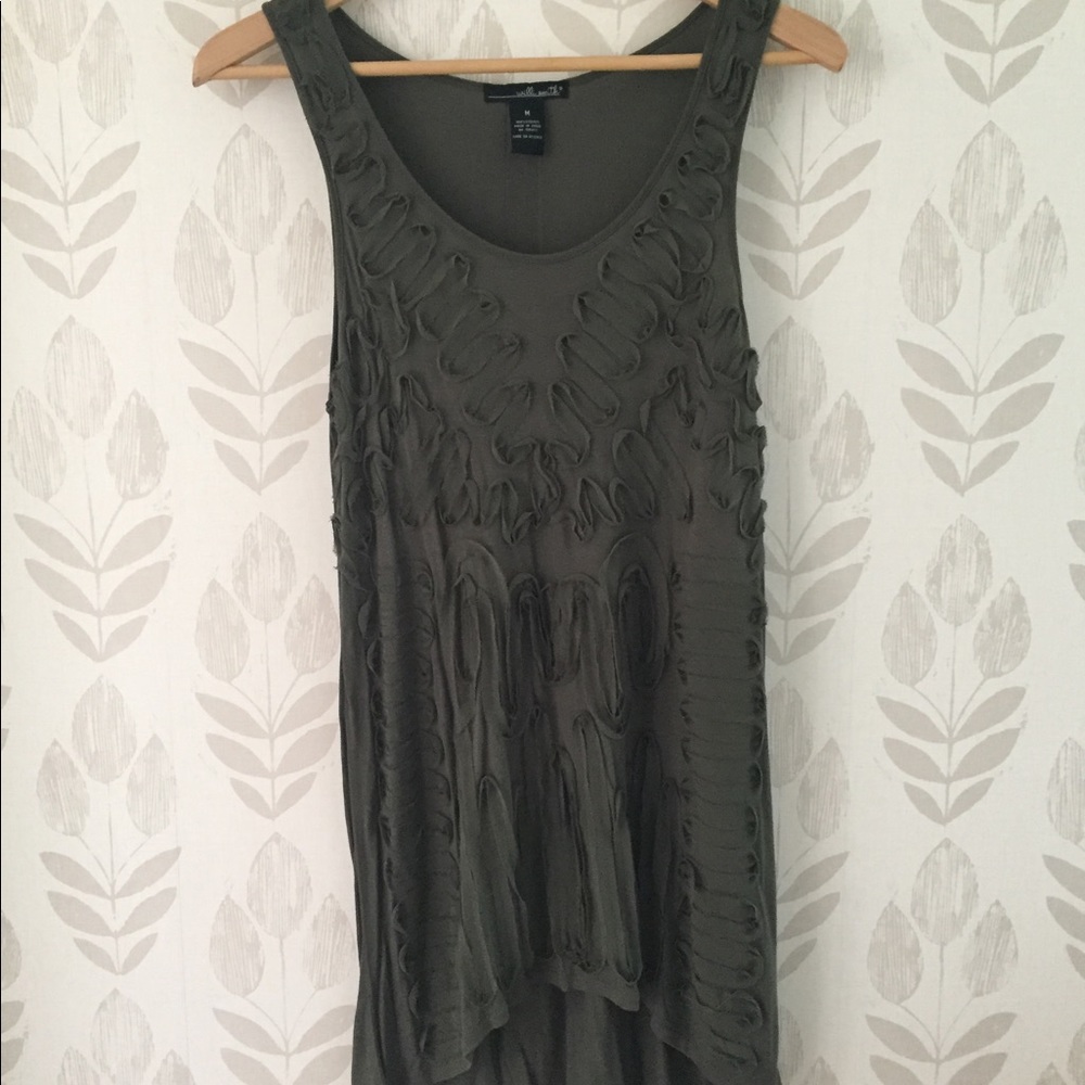 Olive green sleeveless dress